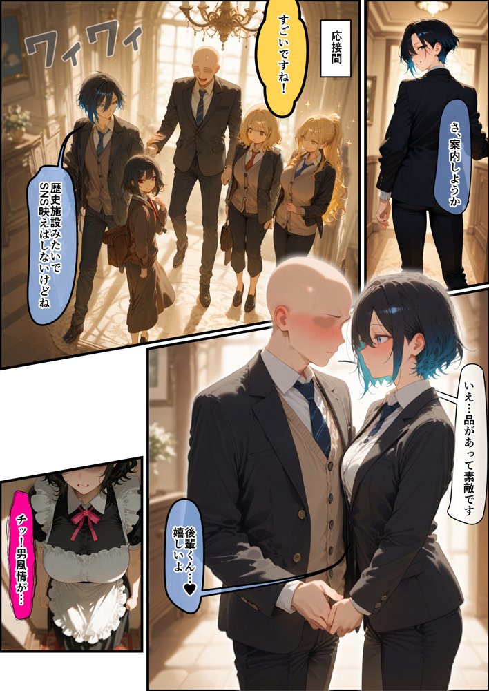 女学園の王子様♀の百合ハーレムの竿係になった2