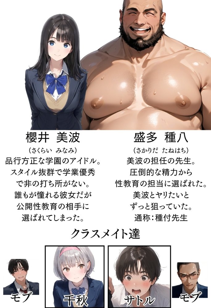 【熱血！種付け先生】少子化対策のため学園一の美少女が種付けおじさんに寝取られた件
