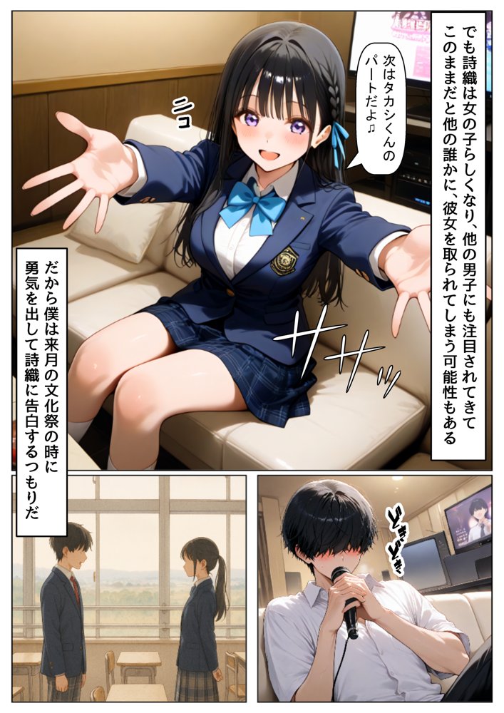 【BSS】清楚系の幼馴染に僕が先に恋をしていたのに、目の前でヤリチン先輩に彼女は