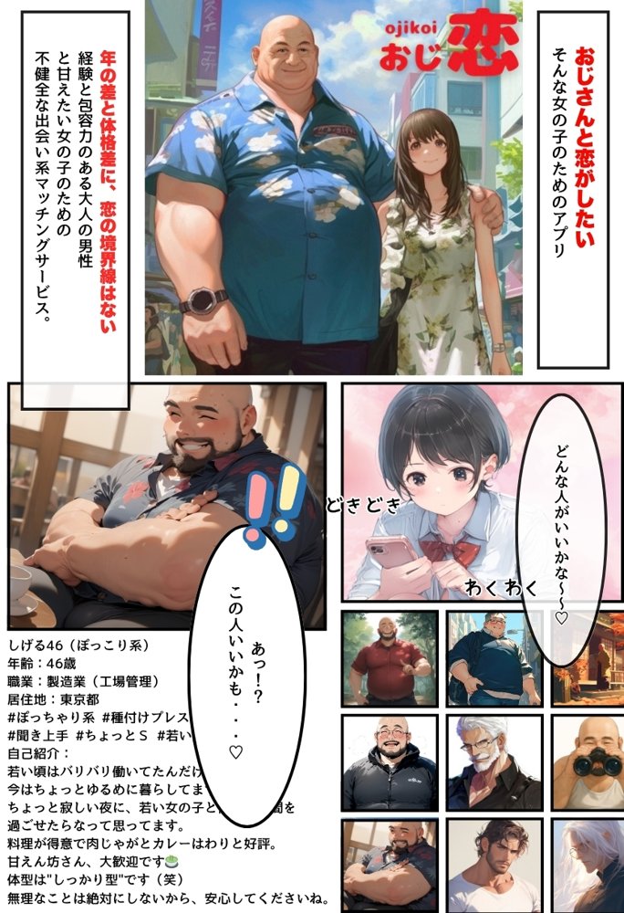おじさん限定マッチングアプリ【おじ恋】で処女捧げちゃいました。