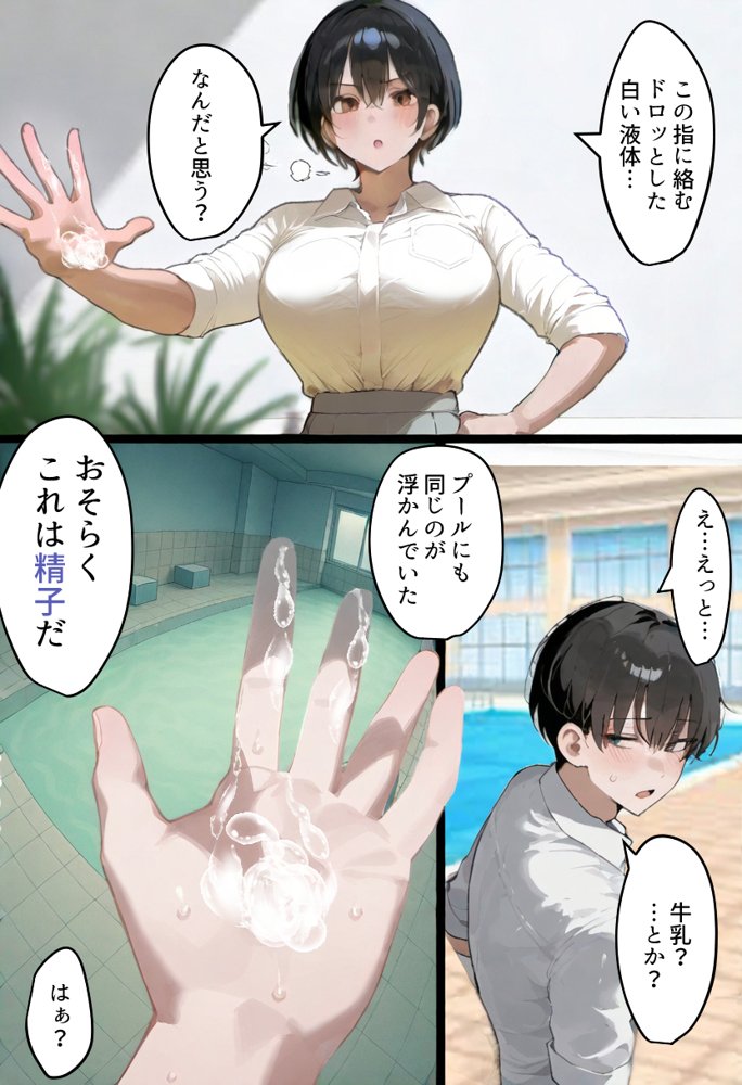 俺の爆乳競泳カノは大会裏で童貞坊主に筆下ろし強要され乳首イキから孕ませSEX漬けにされてた話 【寝取られ精液プール2】
