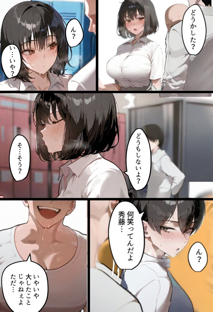 俺の爆乳競泳カノは大会裏で童貞坊主に筆下ろし強要され乳首イキから孕ませSEX漬けにされてた話 【寝取られ精液プール2】