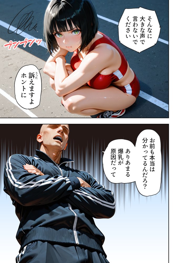 巨乳が暴れて走れませんッ！ 補欠落ちした陸上部元エースがコーチに秘密の特訓を指導してもらう話