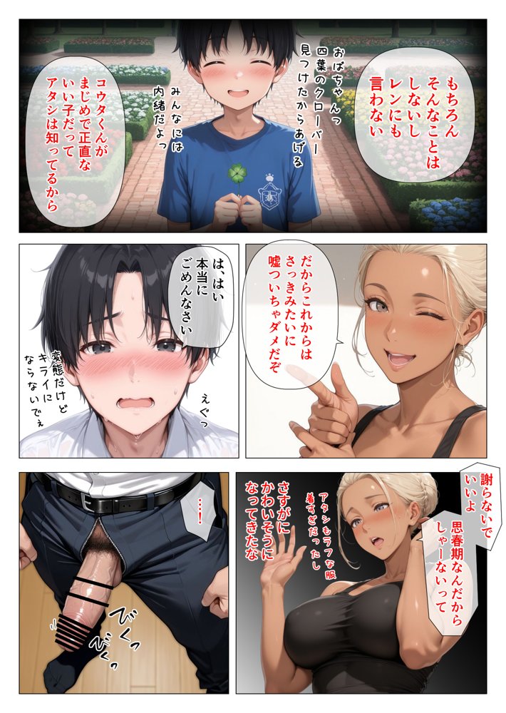 美巨乳黒ギャル人妻のむちむち濃厚甘サド生H 〜憧れの親友ママに筆おろししてもらう話〜