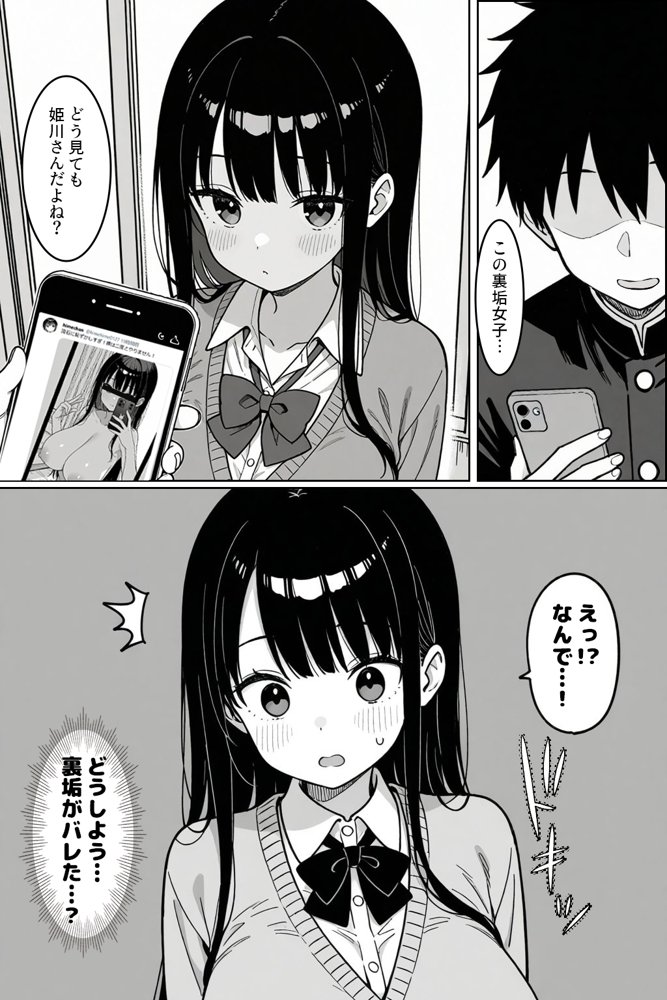 黒髪ロングで清楚なあの子が裏垢バレして専用肉オナホにされる話